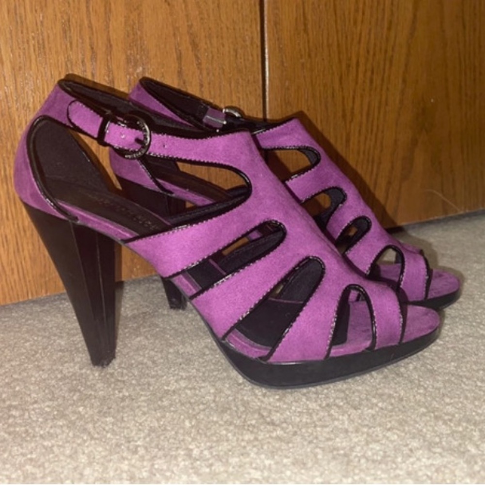 Christian Siriano Purple Strappy Heels